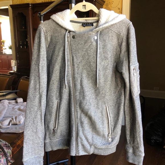 Kooples 100% Cotton Biker Cut Sweatshirt - Picture 2 of 6